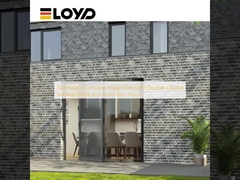 Aluminium stormbestendige dubbele glazen stapelde dubbelvoudige en accordeondeuren